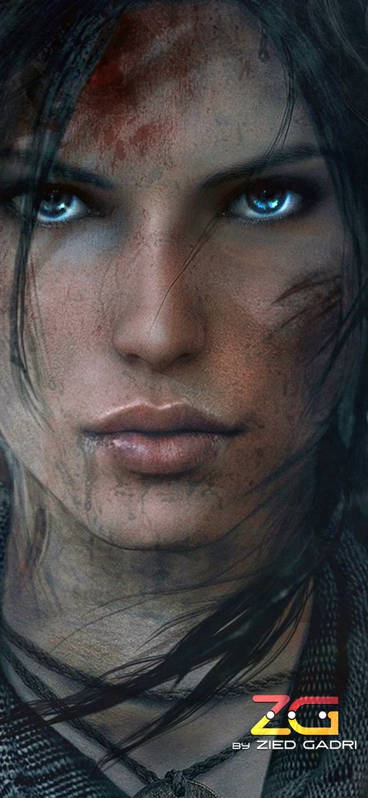 lara croft, tomb raider, game, girl, glance