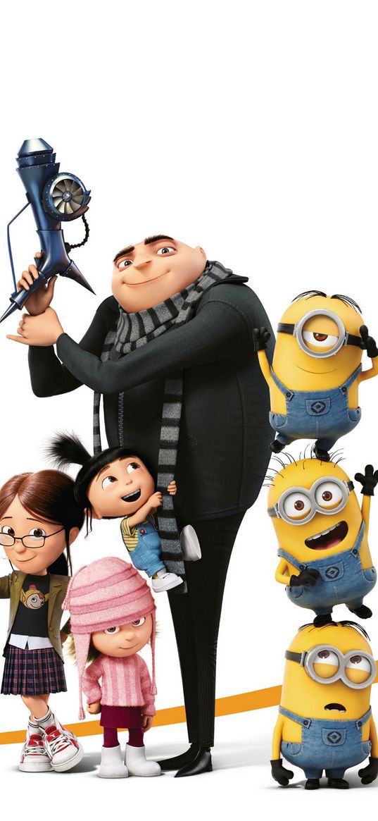 minions, despicable me, grue, white background