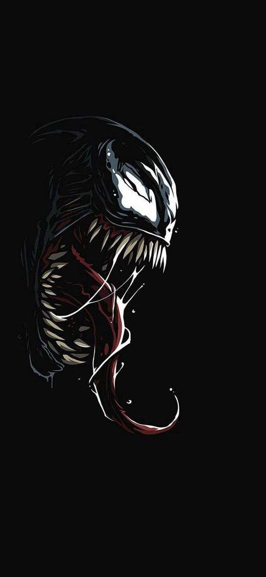 venom, marvel, dark background, wallpapers