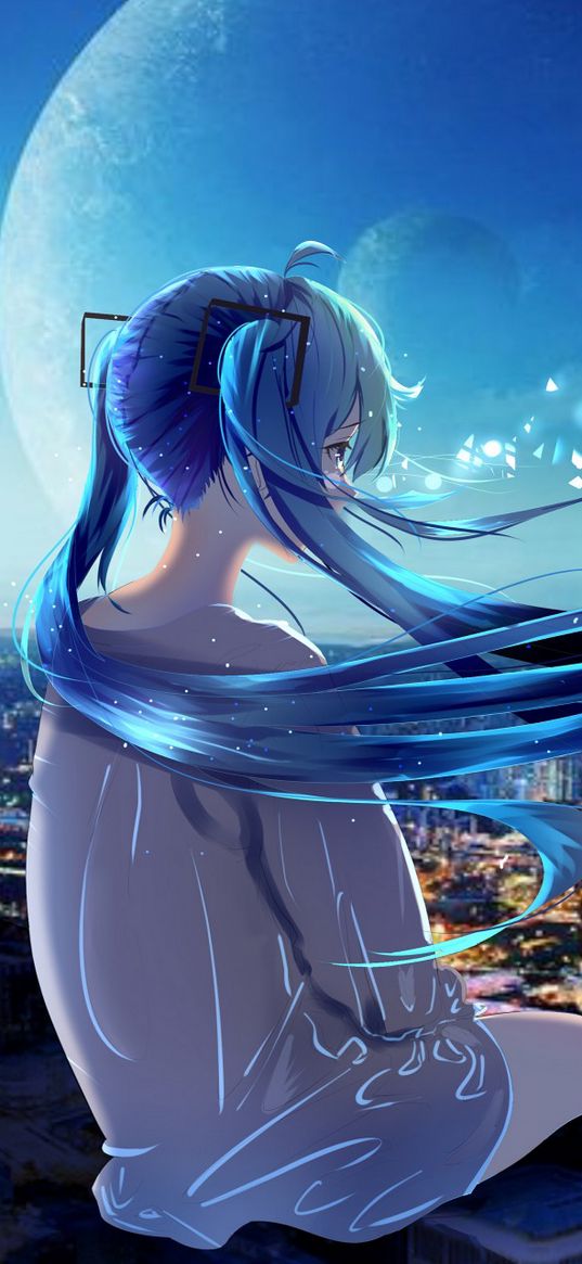 hatsune miku, character, anime, girl, art