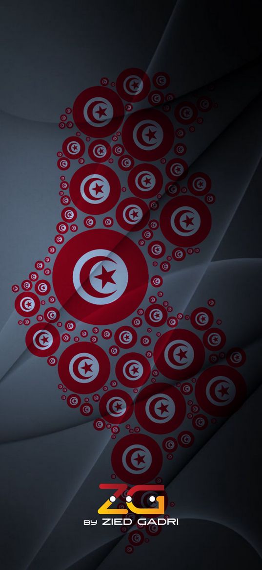 flag, tunisia, red, gray background