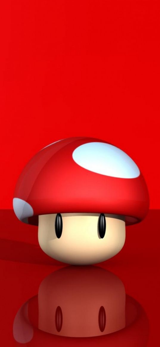 mario, video game, character, mushroom, red