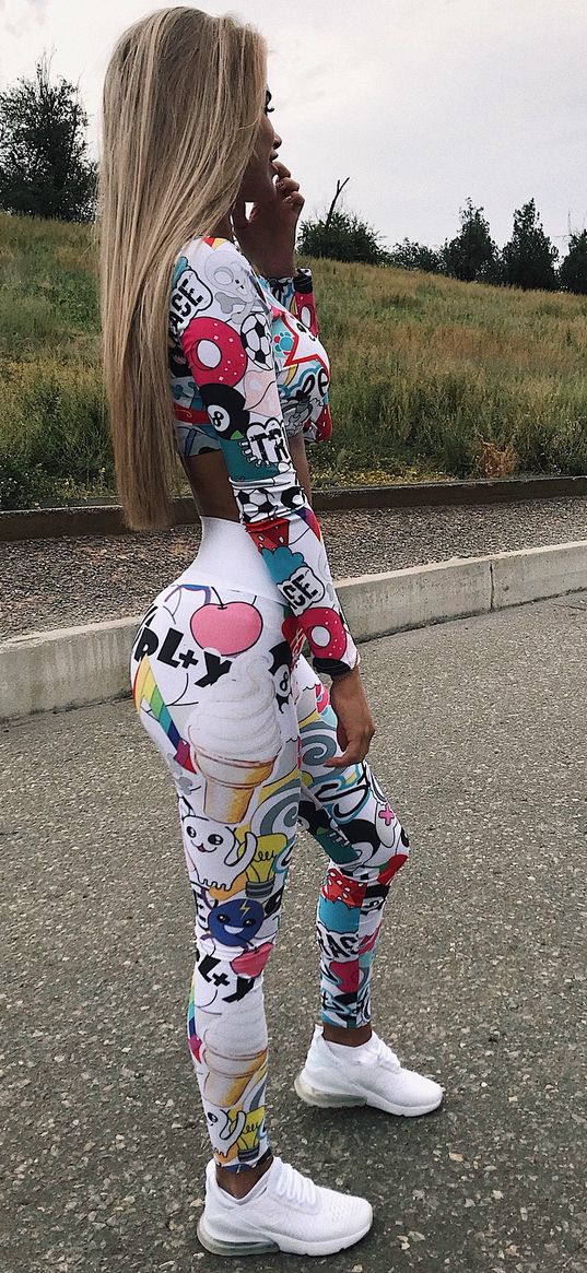 girl, leggings, beauty