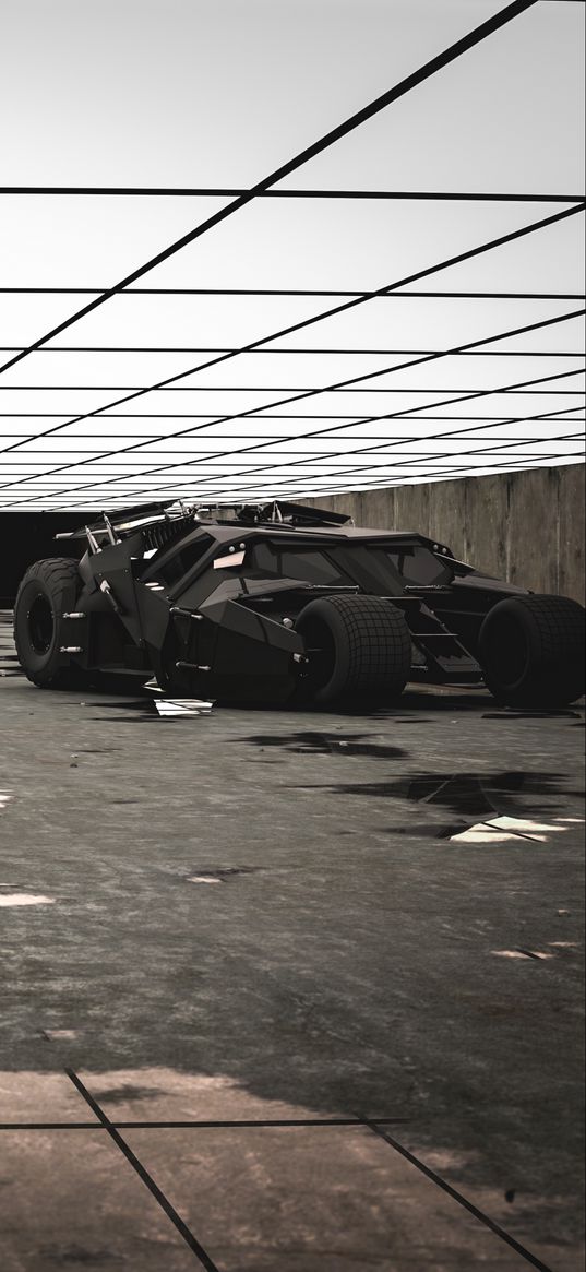 car, batmobile, black