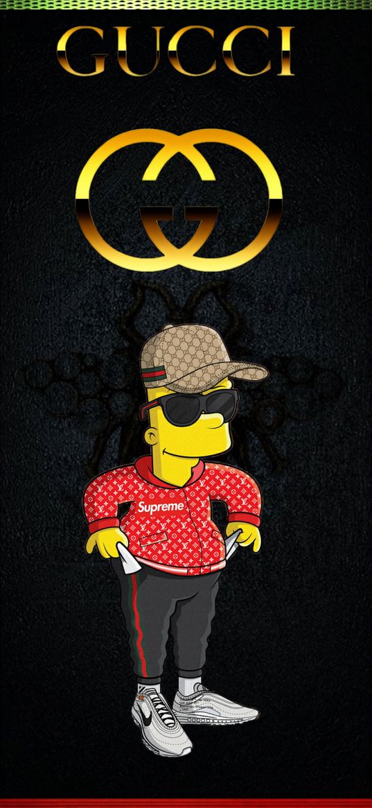 poster, logo, gucci, bart simpson, bart