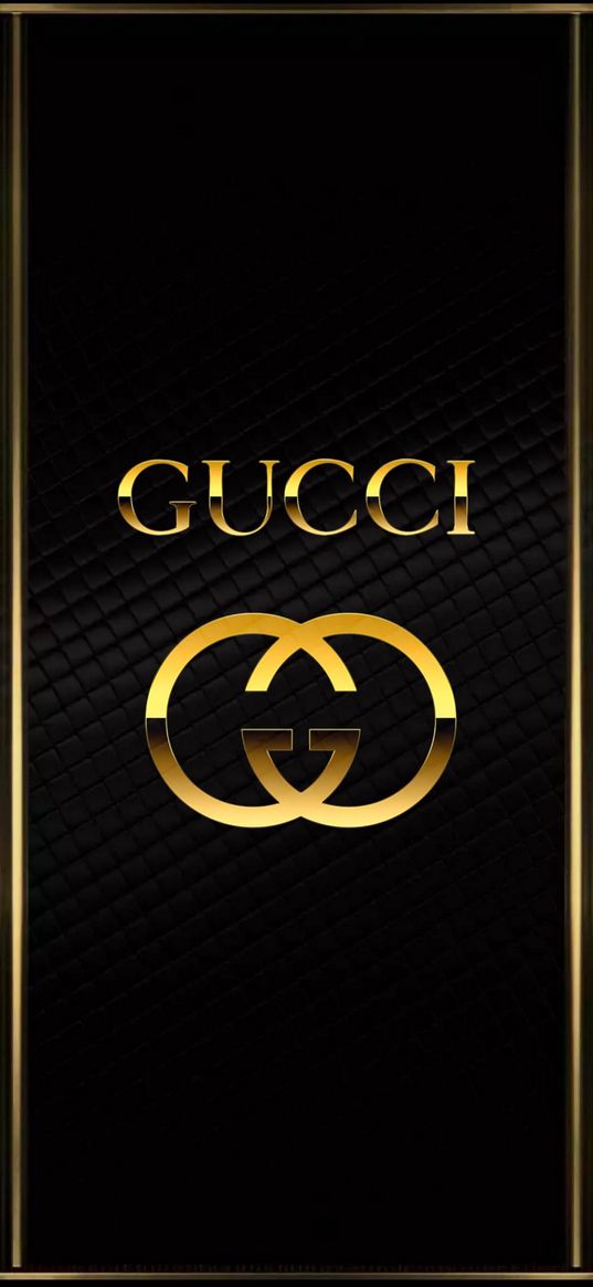 gucci, brand, logo, golden, black