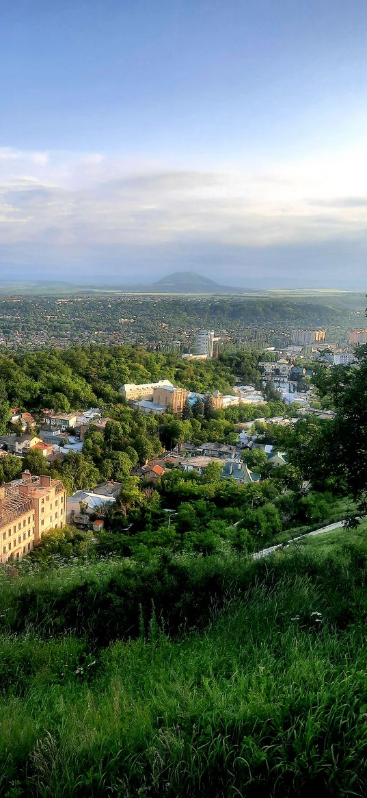 pyatigorsk, city, grass, sky