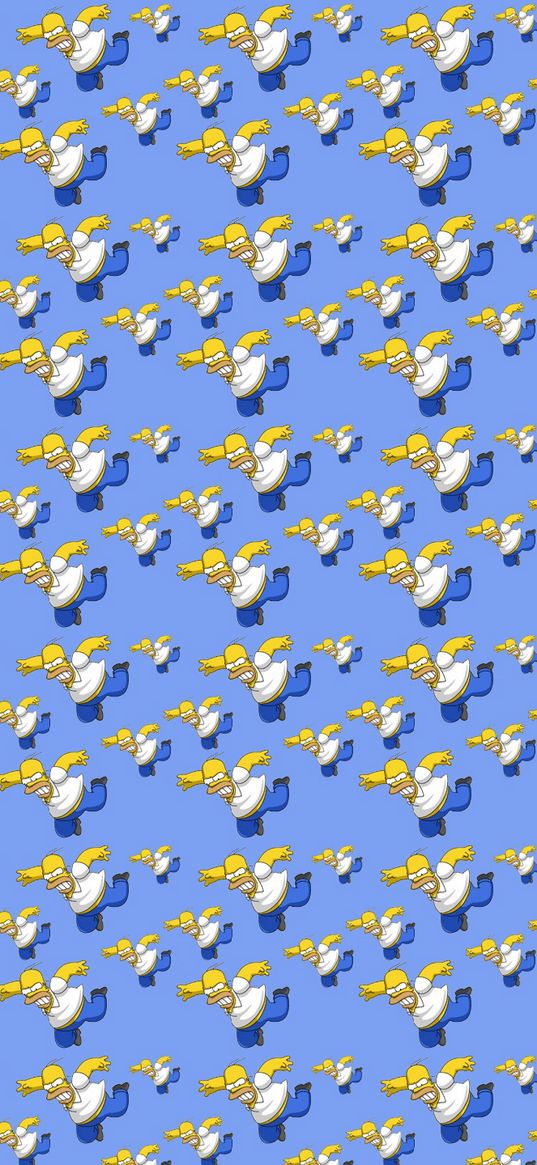 pattern, homer, simpsons, blue