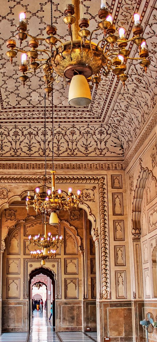 lahore, pakistan, arch, architeture, chandelier