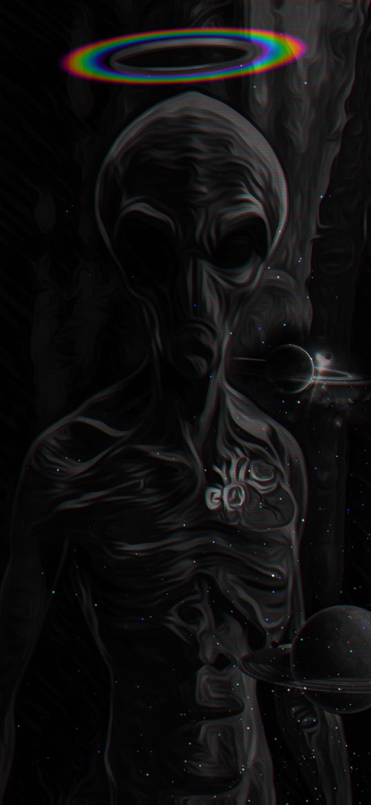 alien, art, illusion, darkness