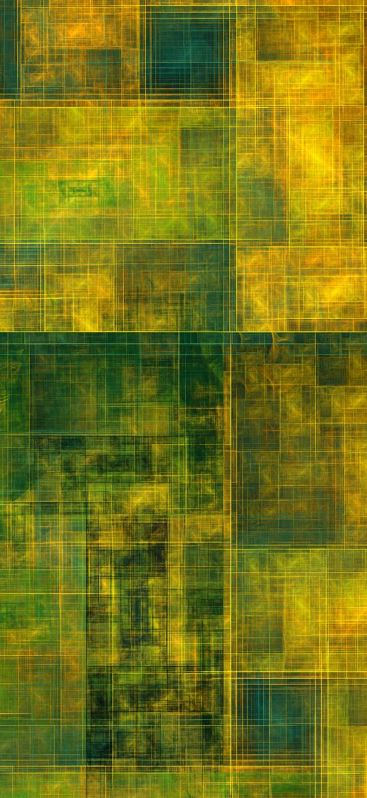 abstraction, texture, scuffs, squares, yellow, green