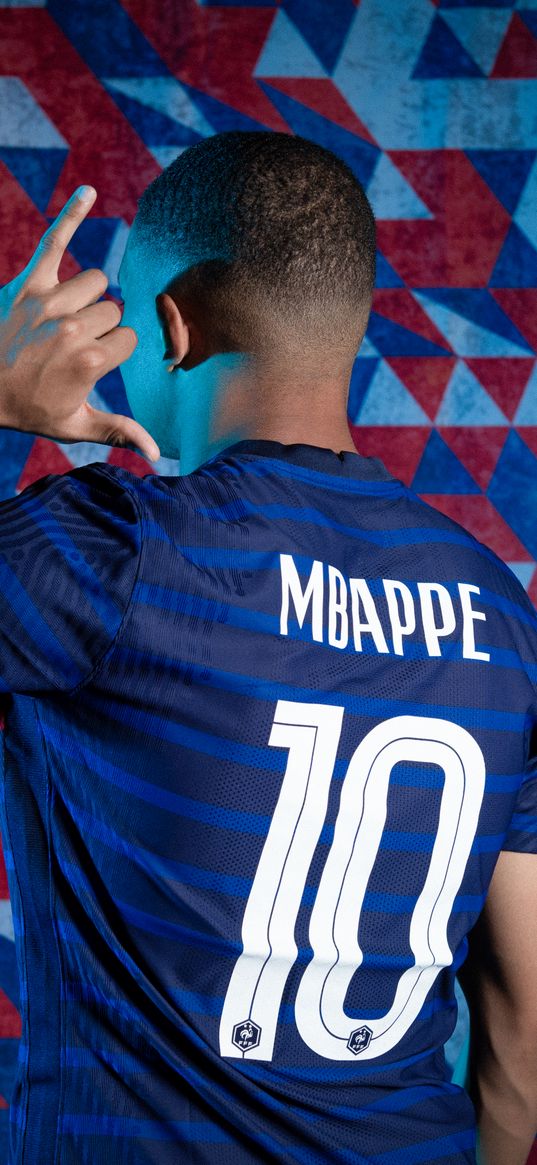 soccer player, mbape, france, t-shirt, number