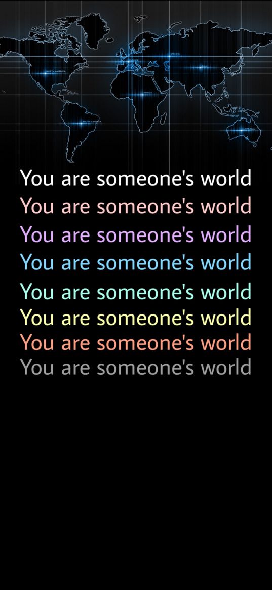 you are someone's world, inscription, world