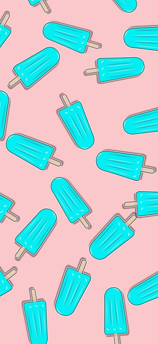 ice cream, graphics, blue, pink background