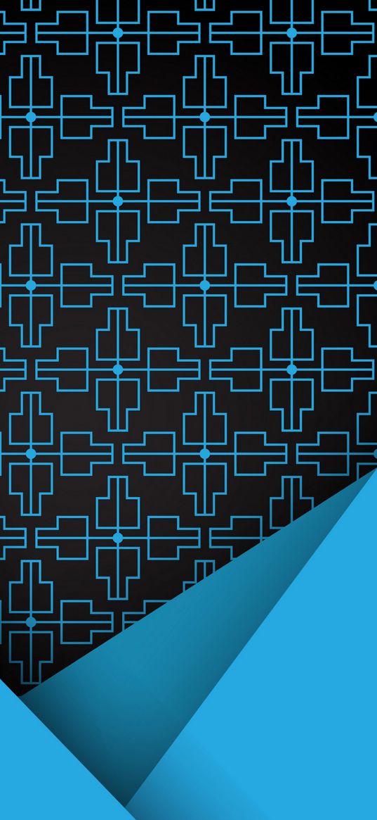 abstraction, pattern, squares, lattice, blue, black background