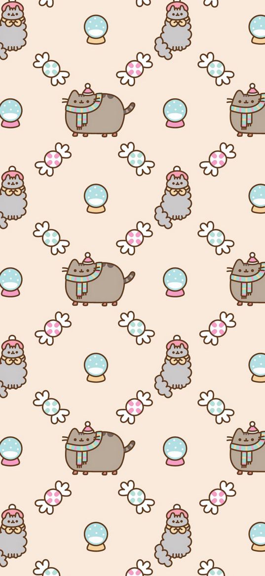 texture, figure, cats, cat, candy, pink background