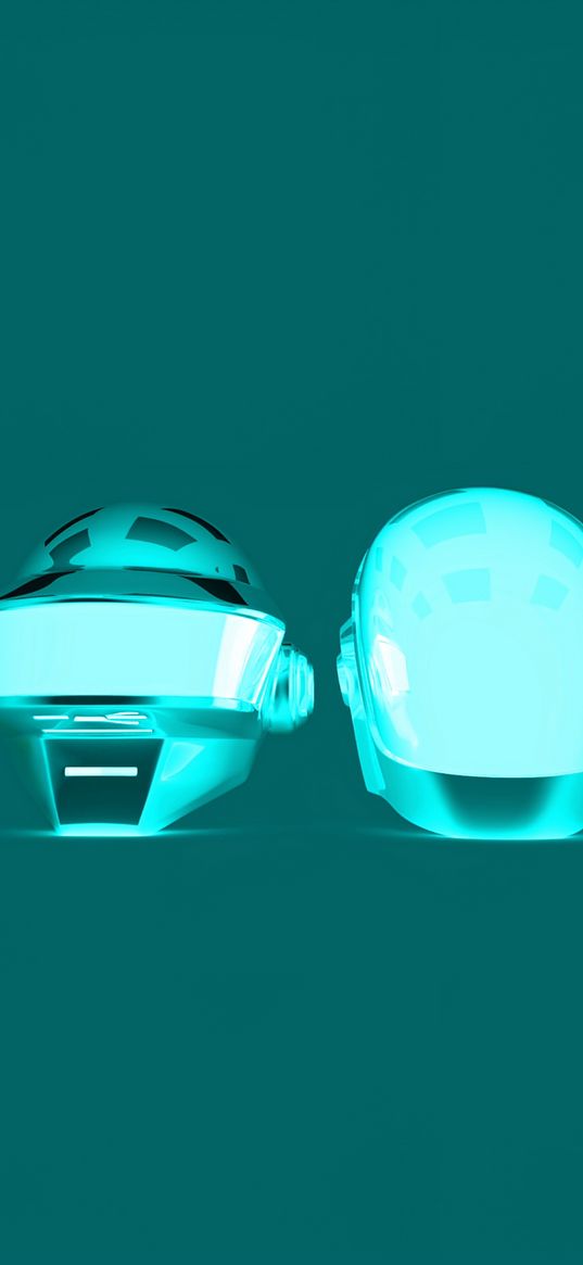 helmets, neon, blue