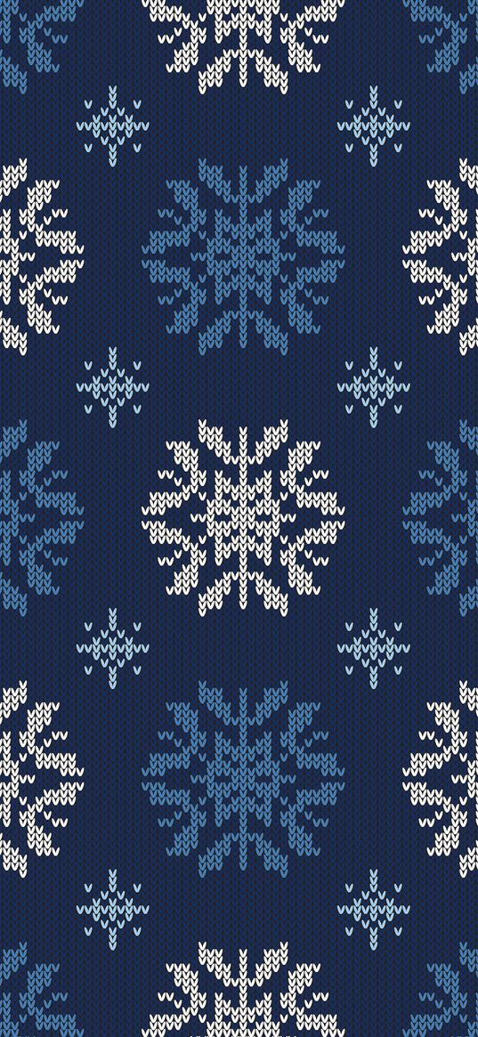 texture, pattern, knitting, snowflakes, blue, white