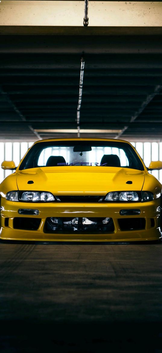 honda, honda integra, auto, yellow auto, sportcar, garage