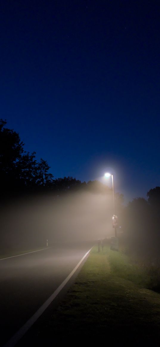 lantern, light, road, night, dark