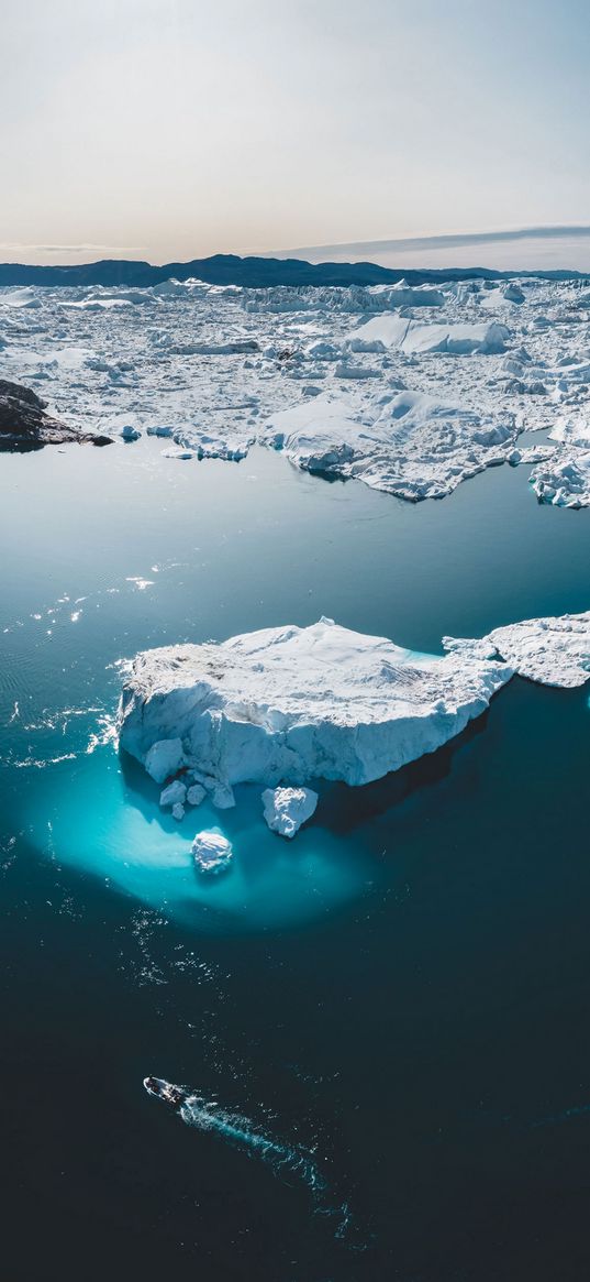 glaciers, ice, water, nature