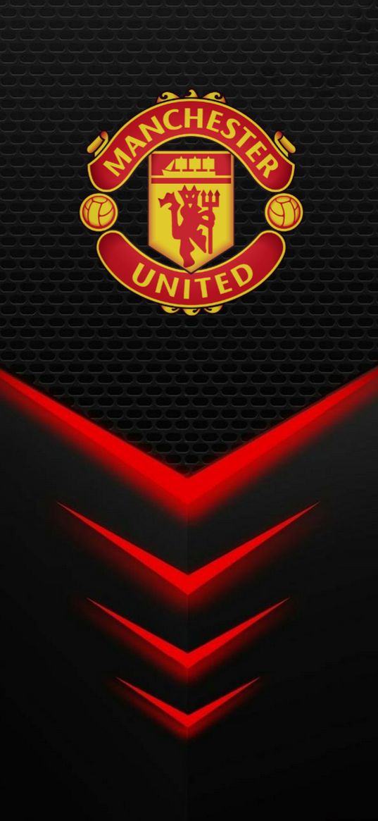 manchester united, manchester, football club, football, logo, red, black background