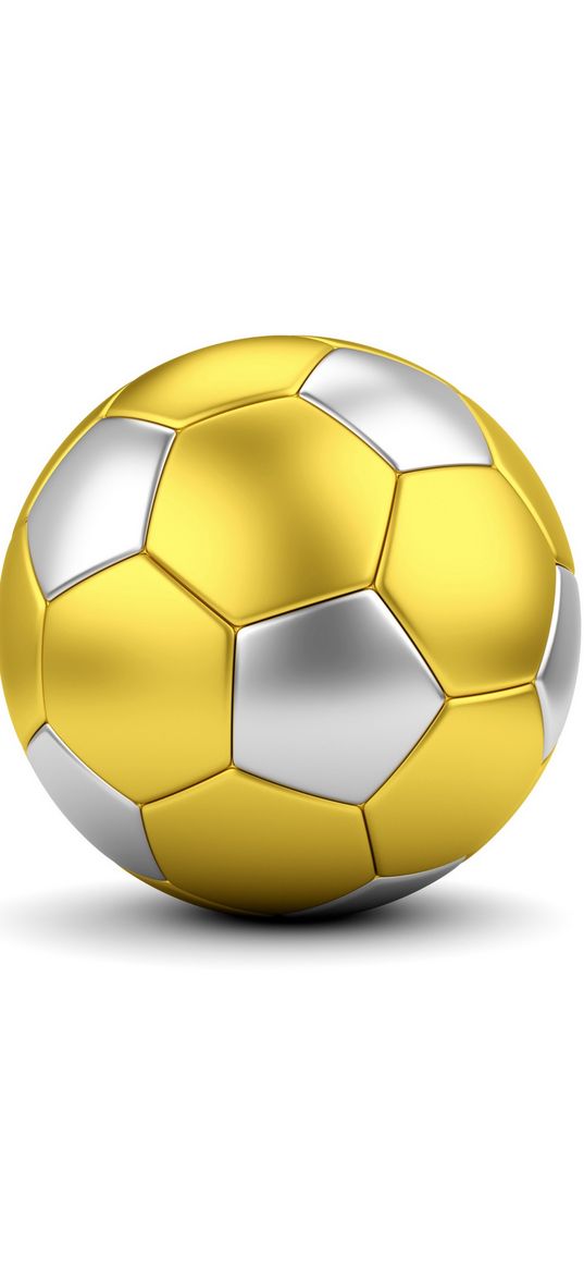 ball, sport, football, gold, silver, white background