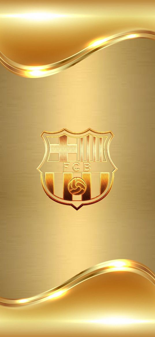 fcb, barcelona, emblem, football, golden