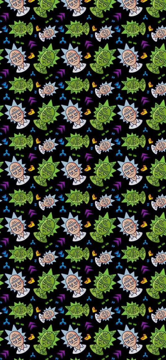 rick and morty, pattern, background