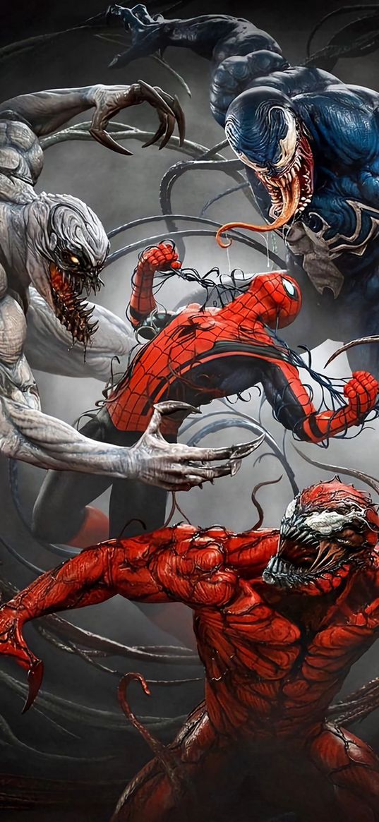 venom, spiderman, spider-man, carnage, toxin, comics, marvel