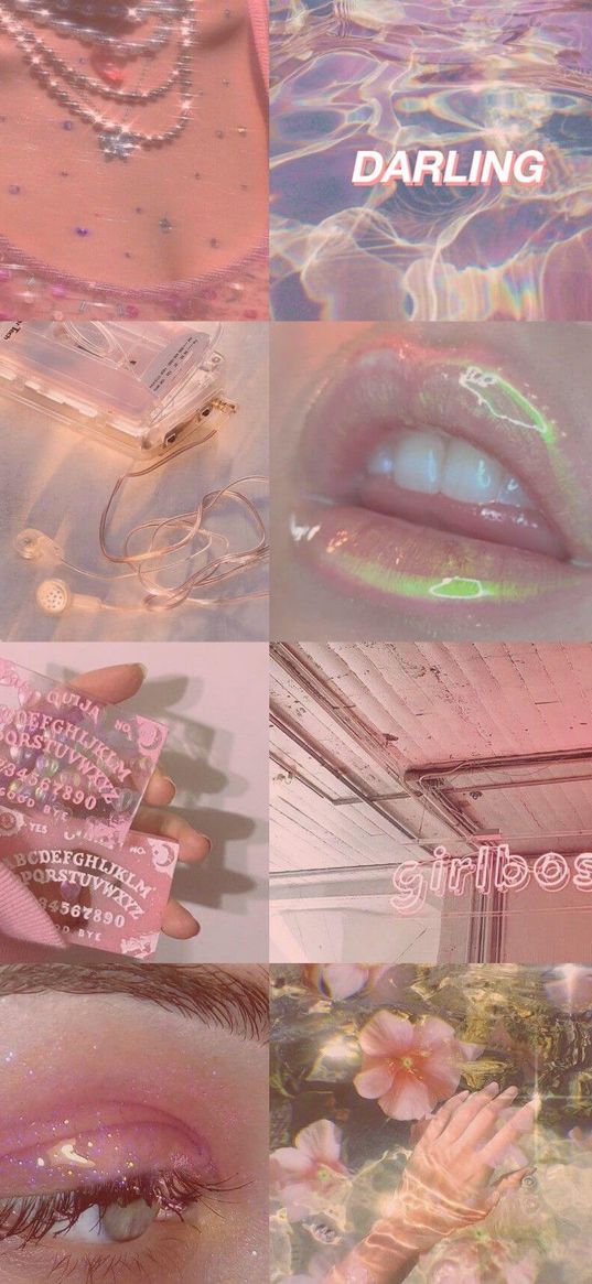 lips, eyes, hands, pink background, sparkles