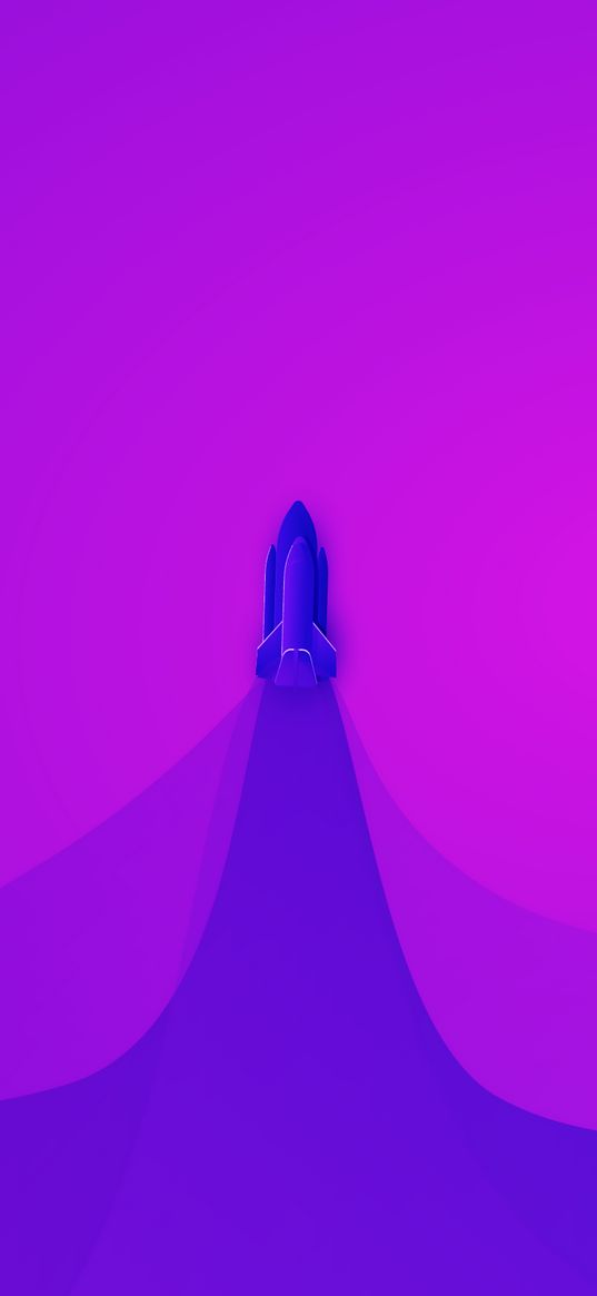 rocket, takeoff, art, minimalism, purple