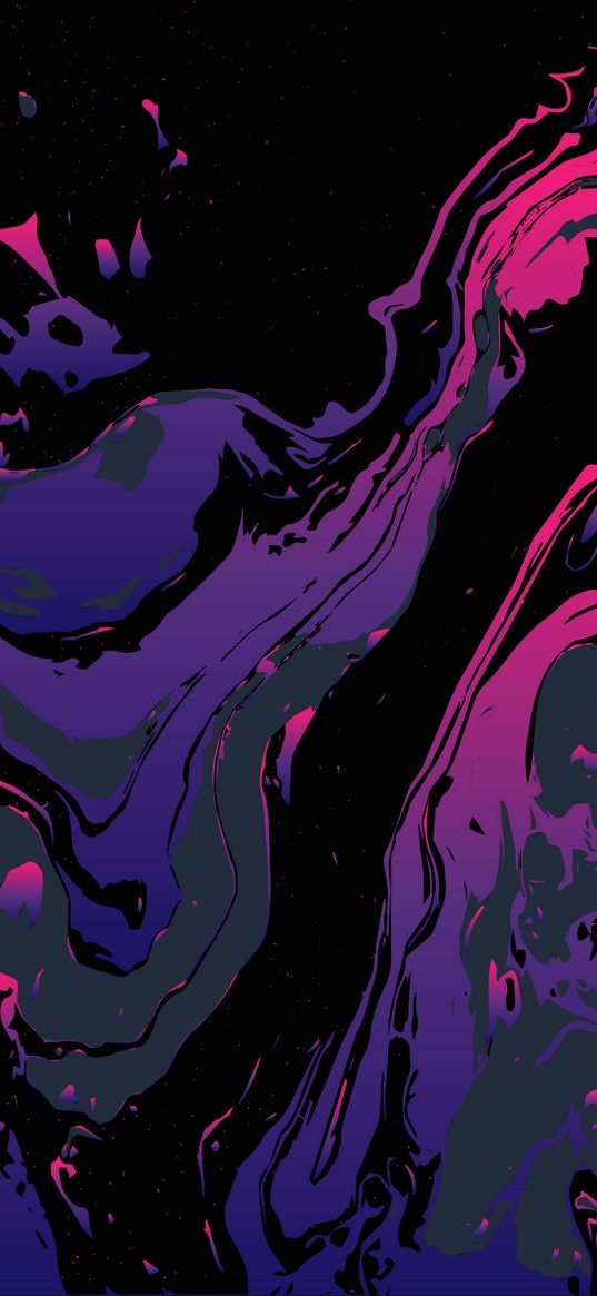 abstraction, stains, blur, gradient, neon, black, art