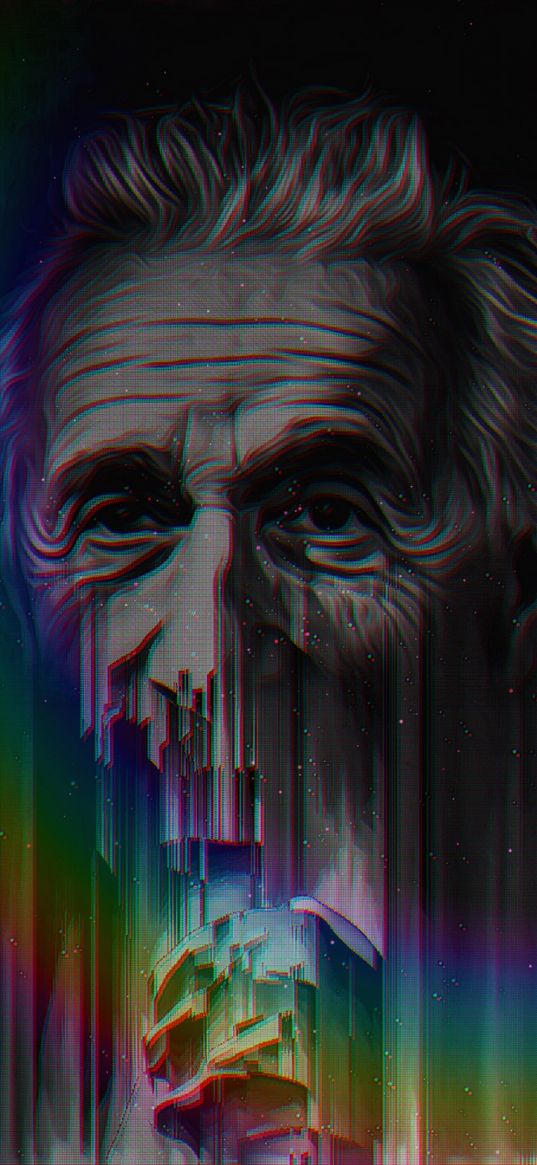 einstein, dark, colorful