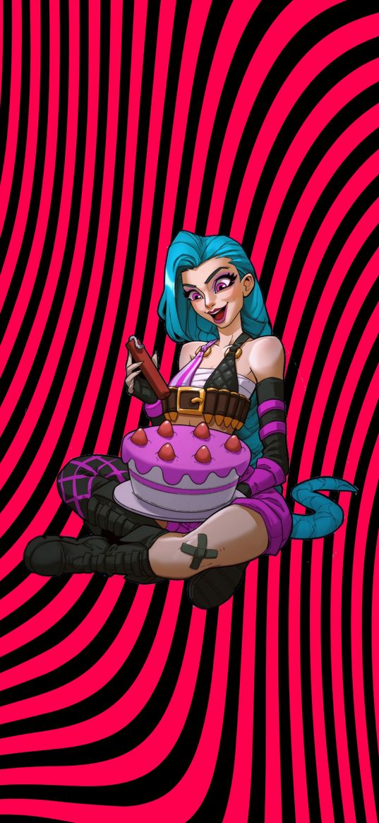 jinx, girl, game, league of legends