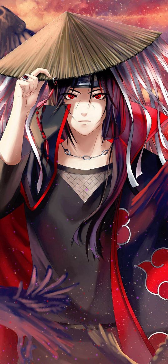 itachi akatsuki, anime, uchiha, character, art