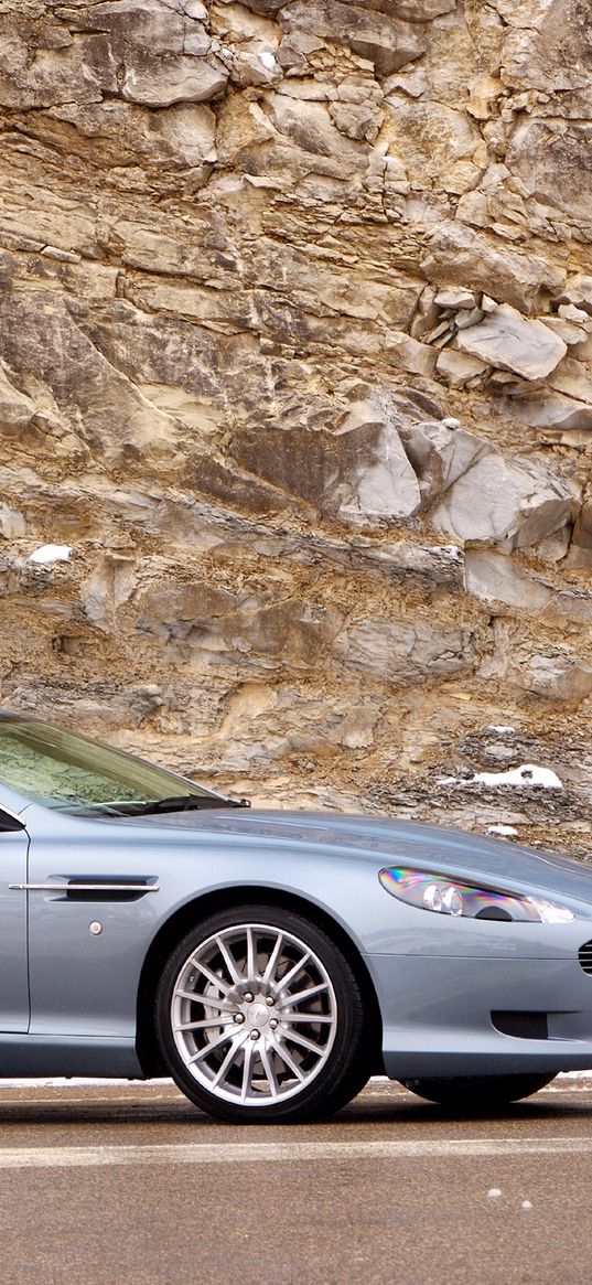 aston martin, db9, 2004, blue, side view, style, cars, rock