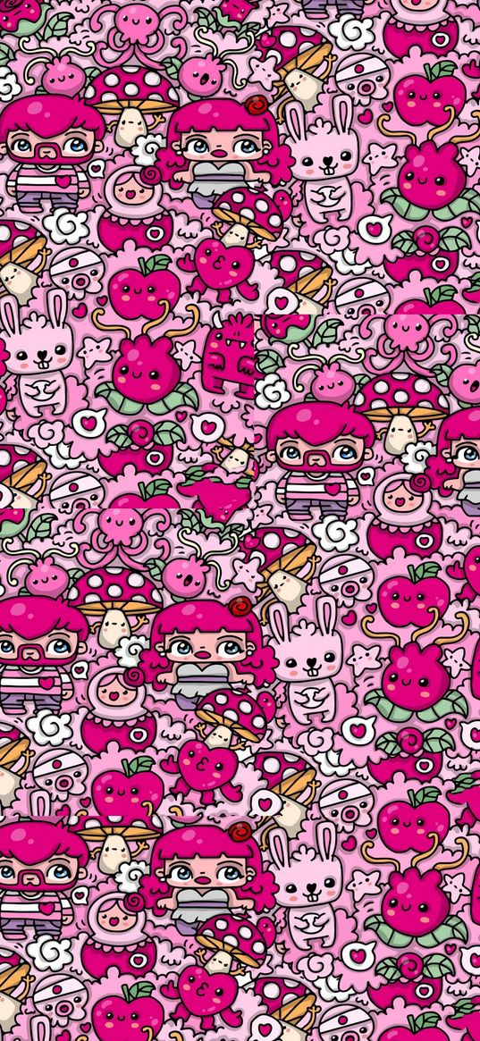 texture, stickers, background, pink