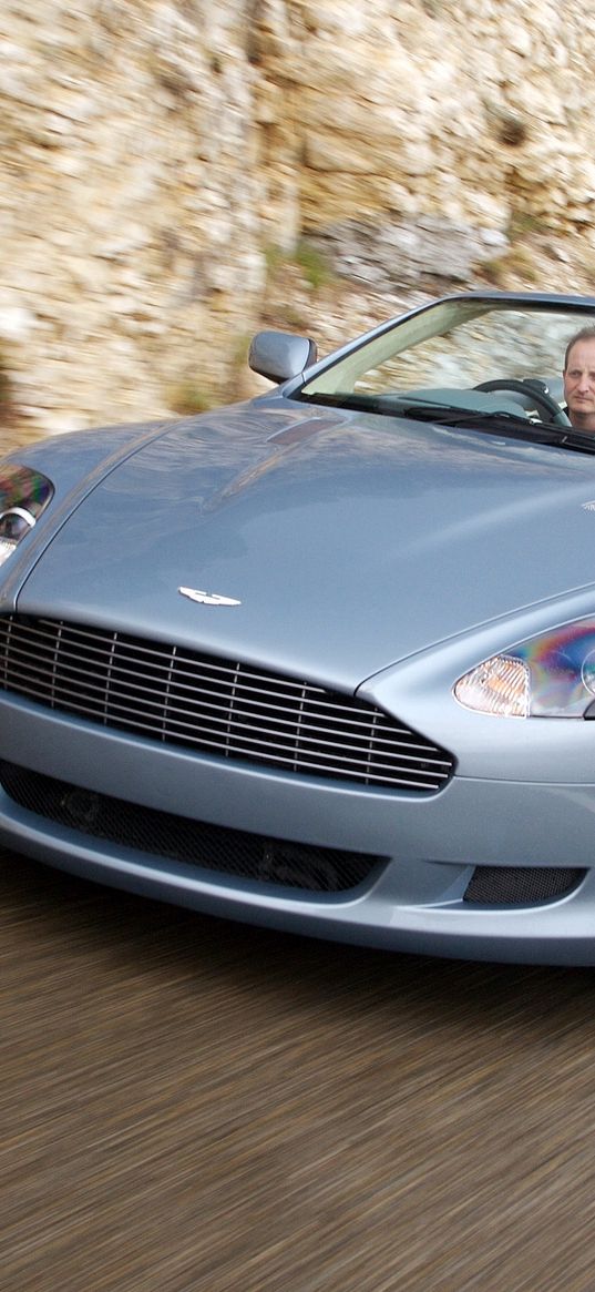 aston martin, db9, 2004, blue, front view, sports, cars, speed