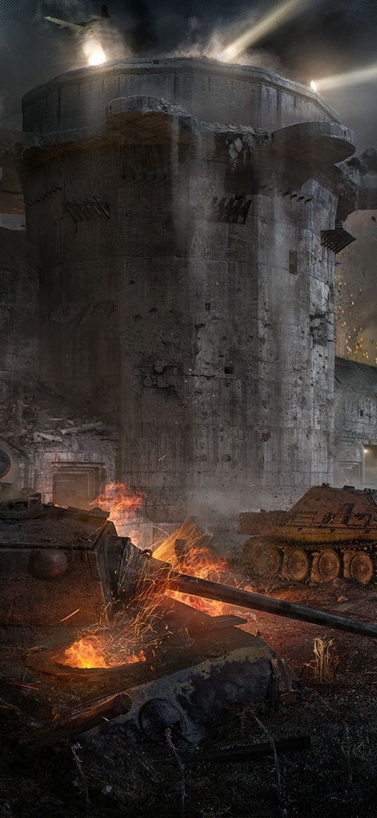 world of tanks, wot, tanks, the second world war, war, battle, games, art, tower, battlefield