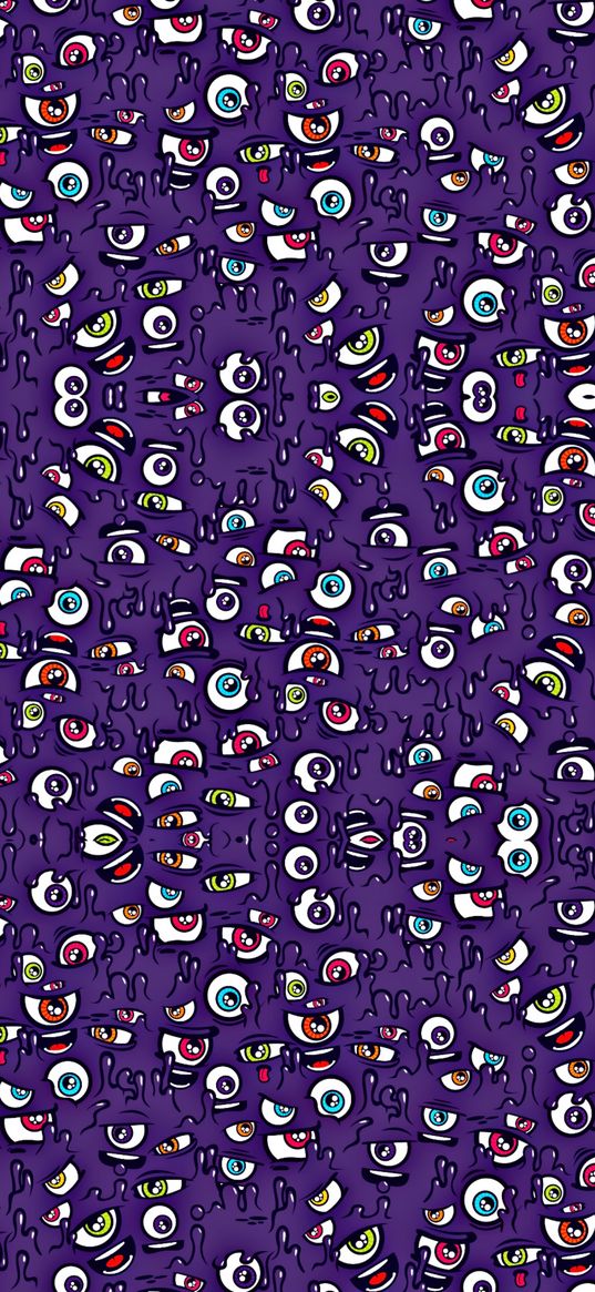 eyes, graphics, purple background, digital art