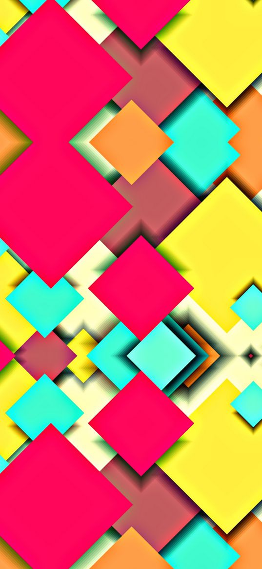 squares, colorful, bright, layer, abstraction