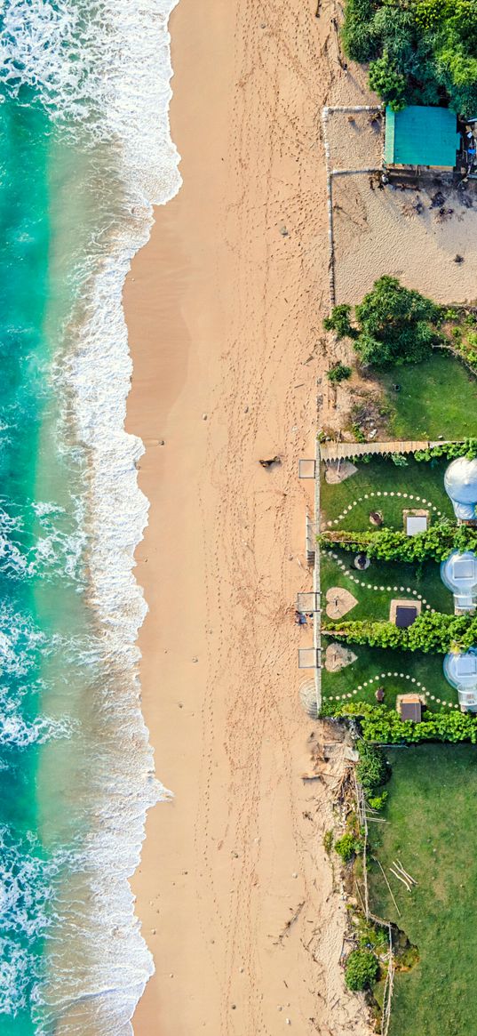 hotel, resort, beach, sea, top view