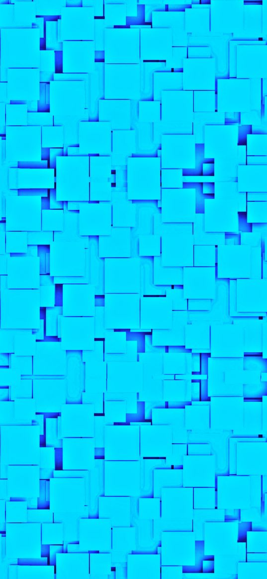 geometry, square, cubes, blue, shapes, layer, abstraction