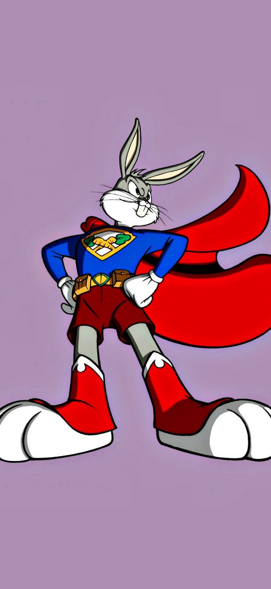 looney tunes, bugs bunny, rabbit, cartoon, flight, superhero