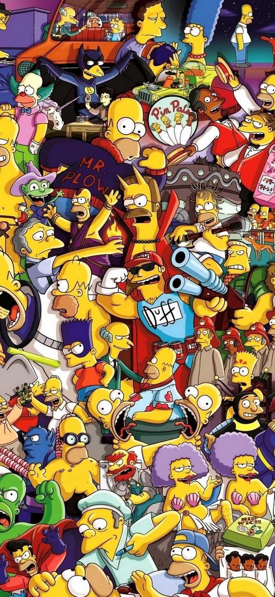 the simpsons, poster, characters, cartoon