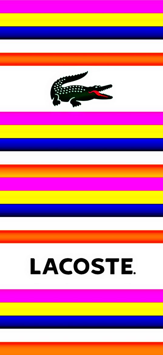 logo, lacoste, crocodile, lines, colorful