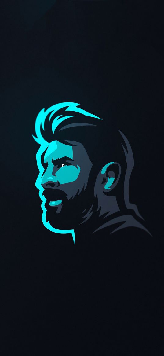 messi, football player, blue, art, black background