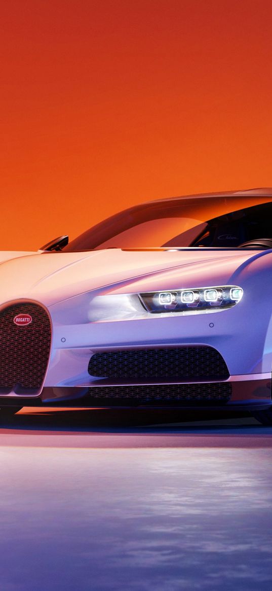 bugatti chiron, car, supercar, white