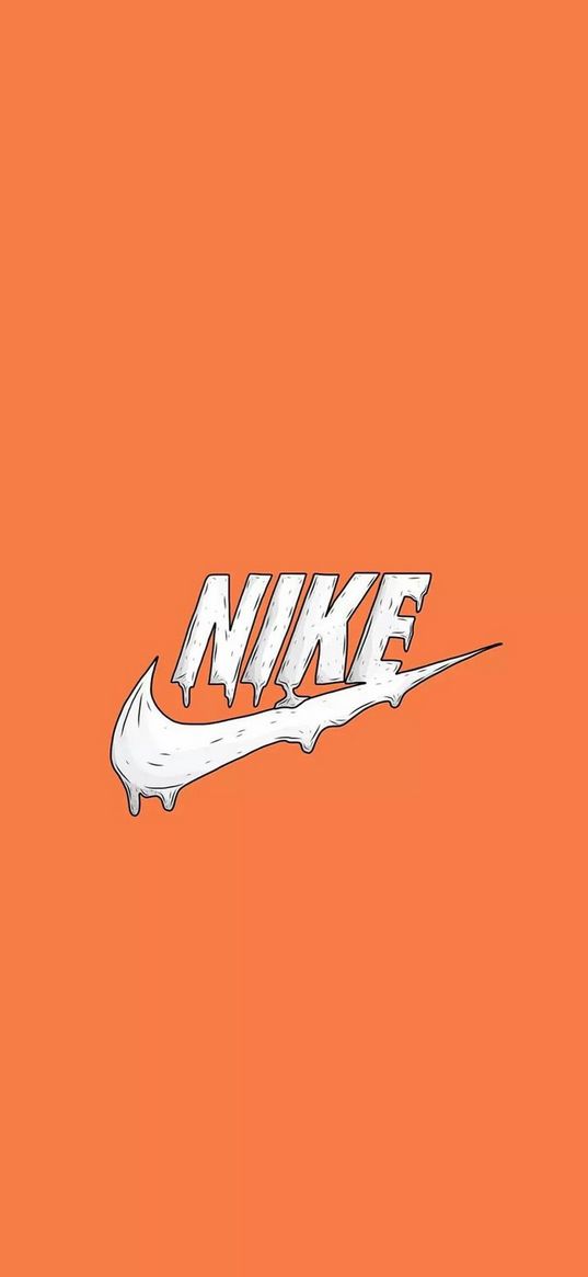 nike, logo, orange, company